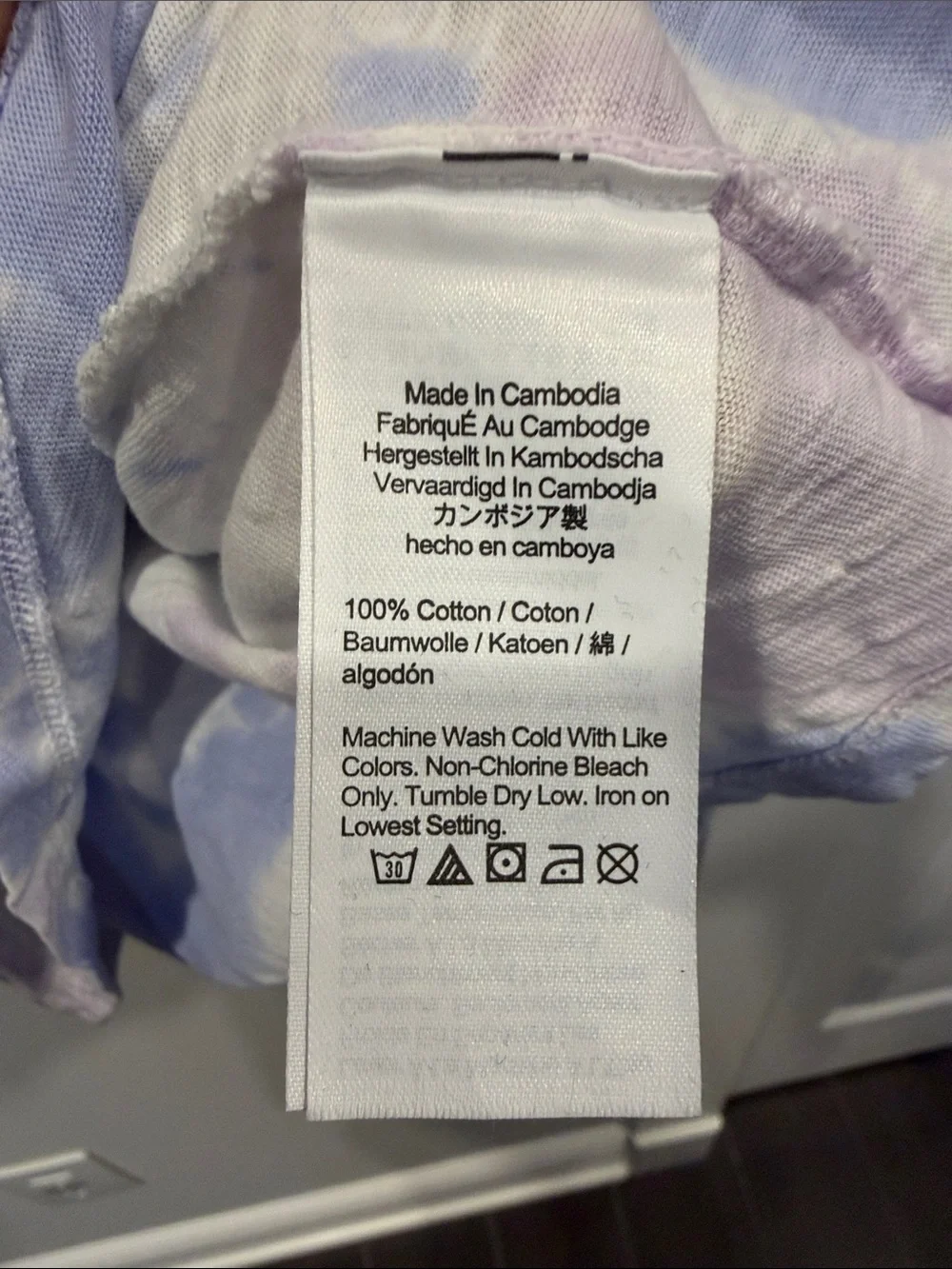 Crewcuts Lavender & White Heart Tie-Dye Long Sleeve Tee